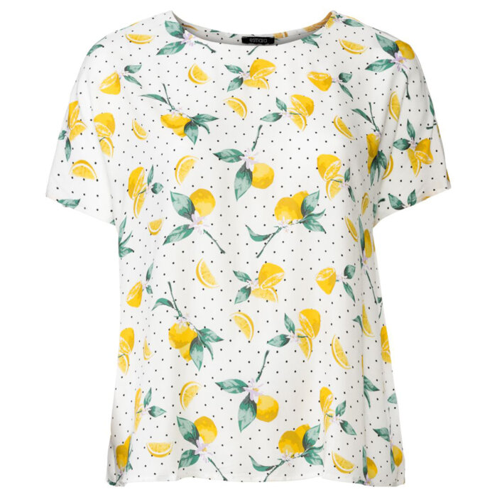 تی شرت زنانه اسمارا طرح لیمو مدل Lemon2020